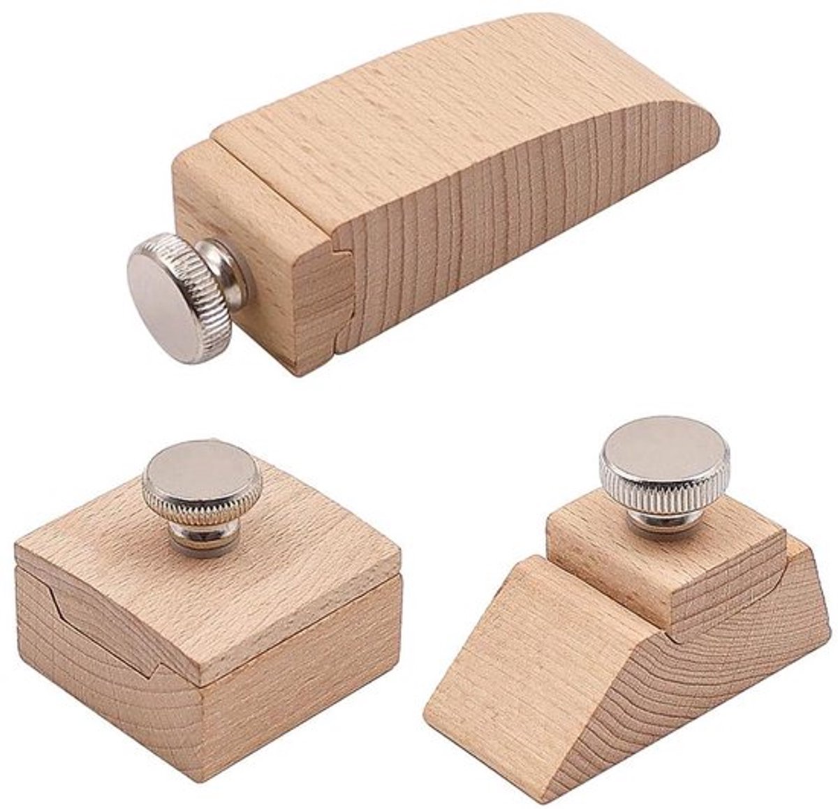 - Lederen Schuurpapier Houder - Handgemaakt - Natuurlijk - Schuine Vorm - Klein - Polijstgereedschap - Geschikt voor Schuurmachines - Zwart - 3 stuks