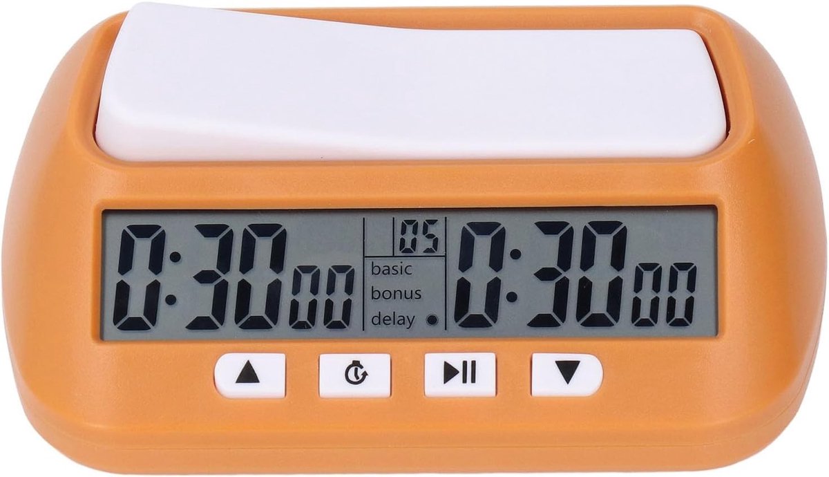 Multifunctionele Schaakklok - Zwart - 14 x 9 x 4,5 cm - Digitale Timer van Duurzaam Materiaal - Voor Schaakwedstrijden