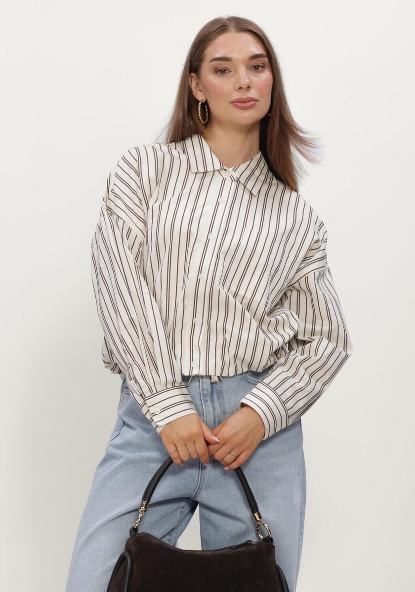 Catwalk Junkie Tuck In Blouse Dames - Jurken - Gebroken wit - Maat 36