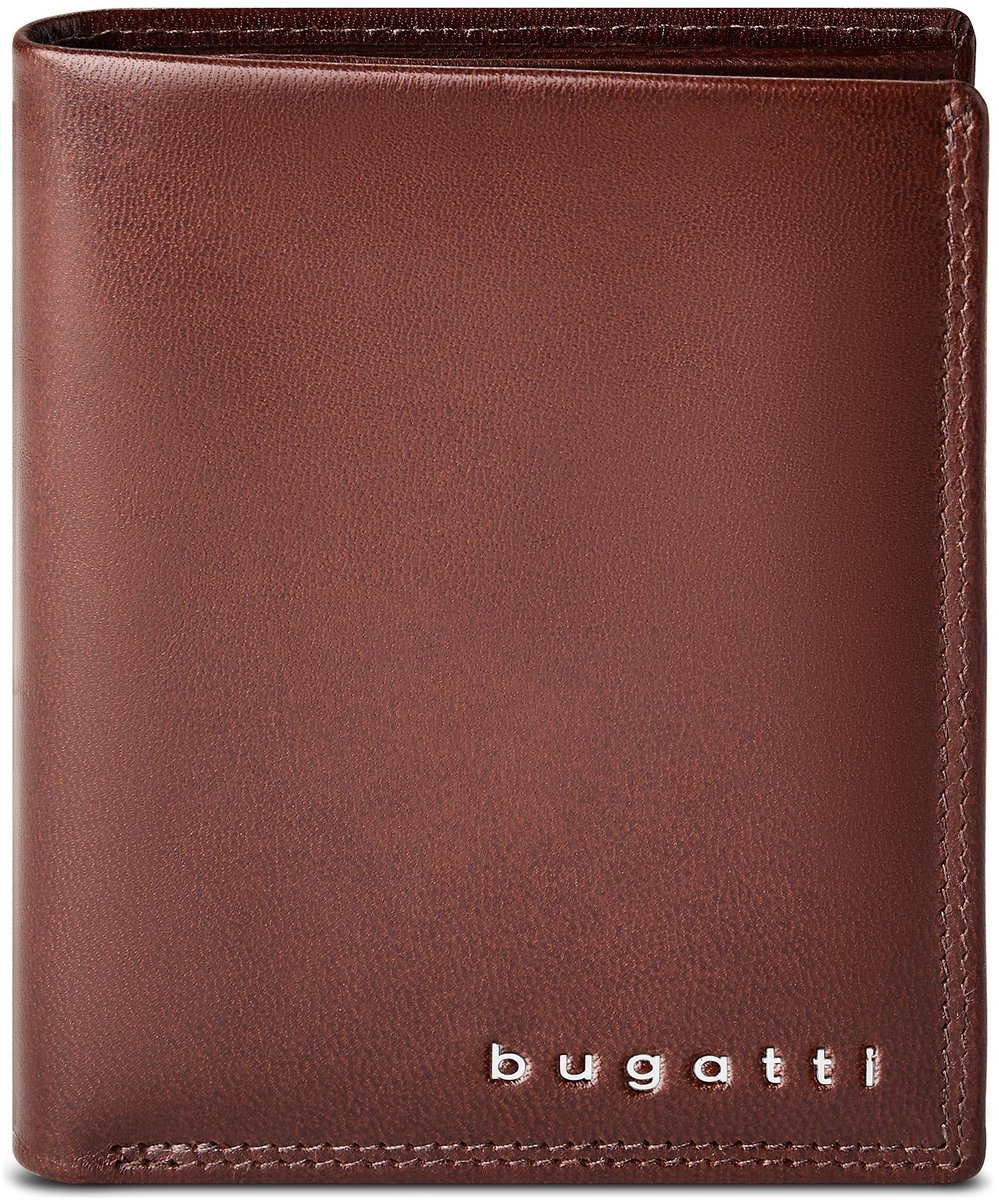 Bugatti Valencia Portemonnee RFID-bescherming Leder 12 cm - Jongens - Staand formaat - brown