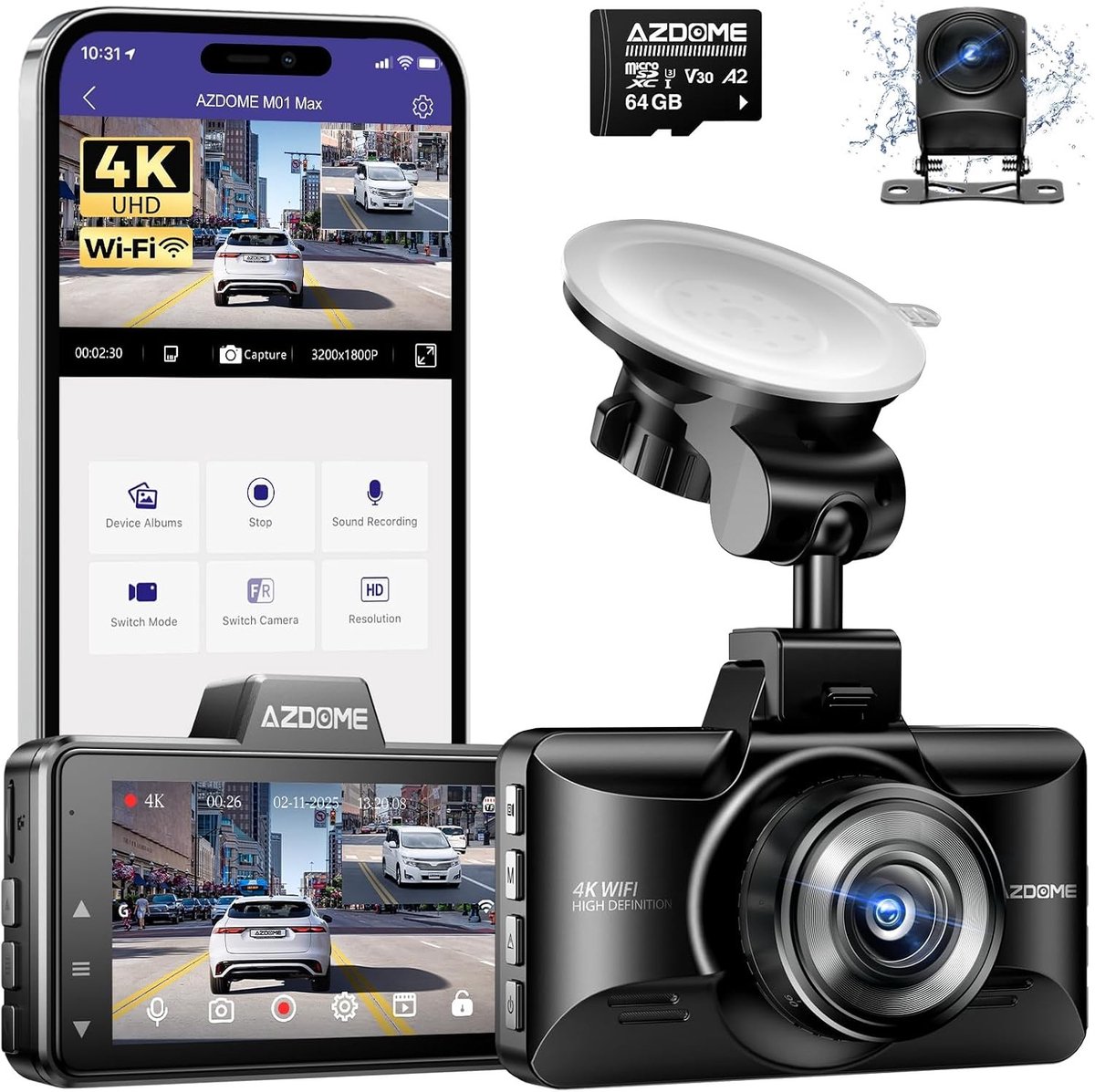 Dashcam - Zwart - 1080p - Met Groothoeklens en G-sensor - Voor Auto