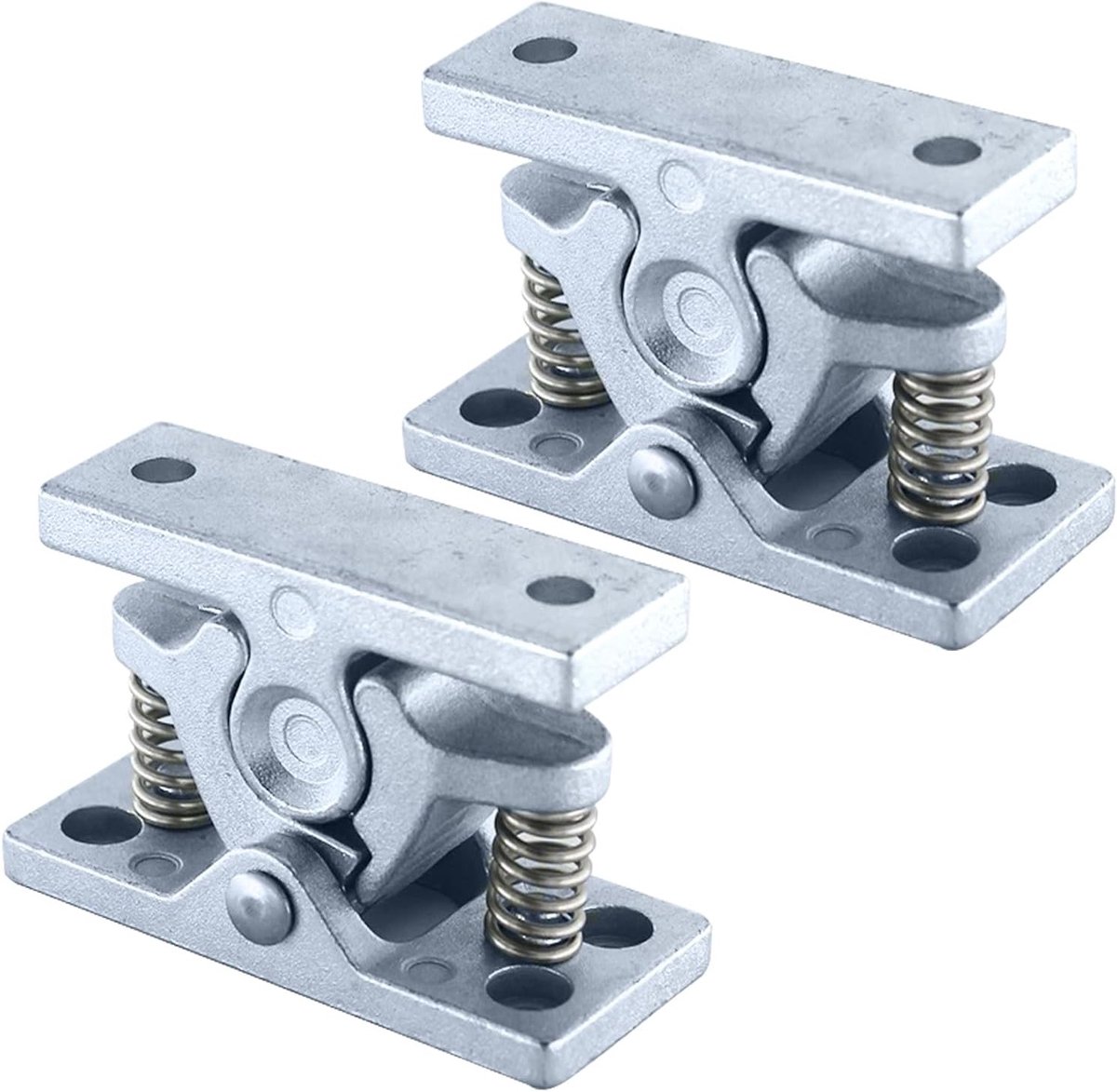 Deurstoppers - Zilver - 10 x 5 x 3 cm - Zinklegering met Roestvrijstalen Veer - Voor Binnen en Buiten