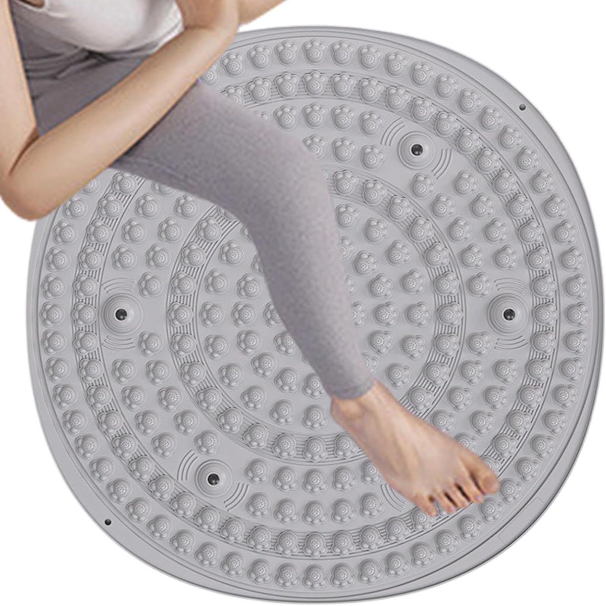 Voetmassagemat - Massagekussen Voeten - Voeten Ontspannen - Antislip Basis - 55 x 55 x 1 cm - Grijs