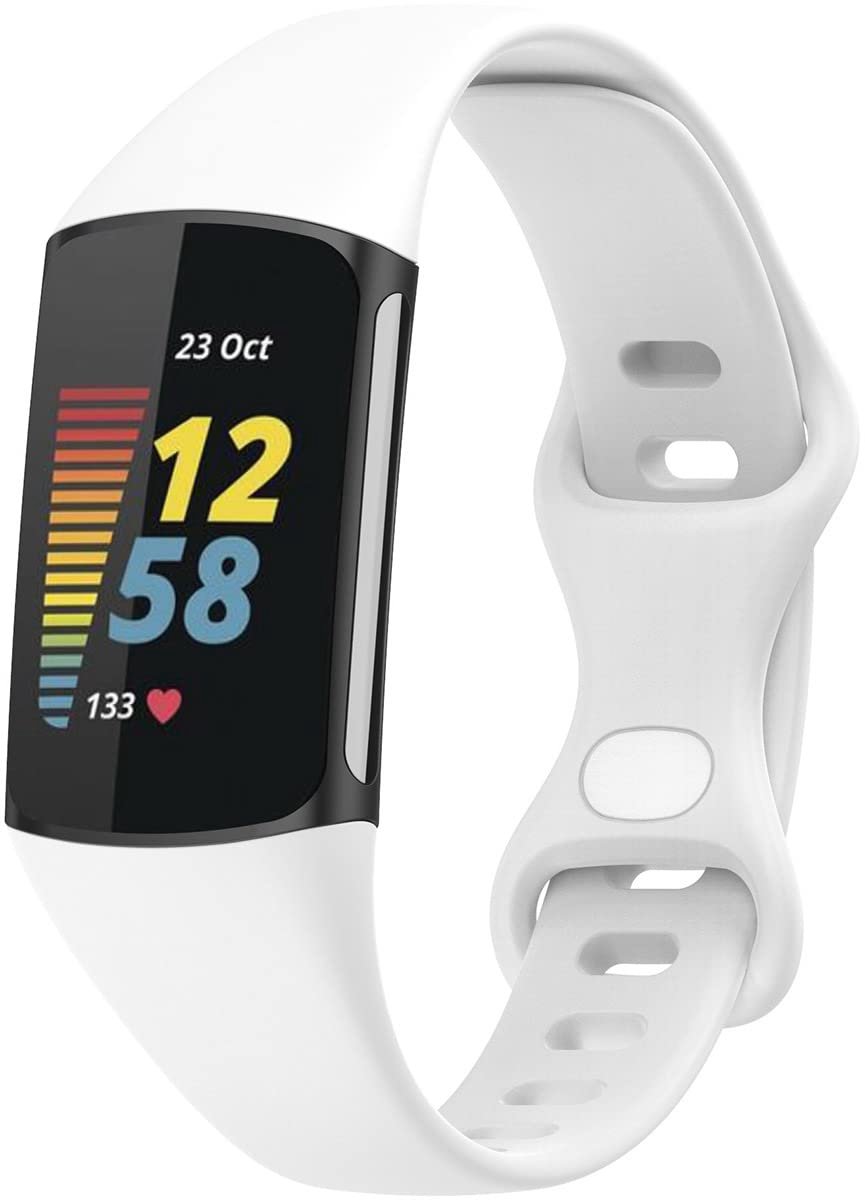 Dailygoods- Horlogeband Zachte Sport Siliconen - Vervangende Armband - Compatibel met Fitbit Charge 5 - Comfortabel en Flexibel - Geschikt voor Polsomtrek 14-21,6 cm - Smartwatchband