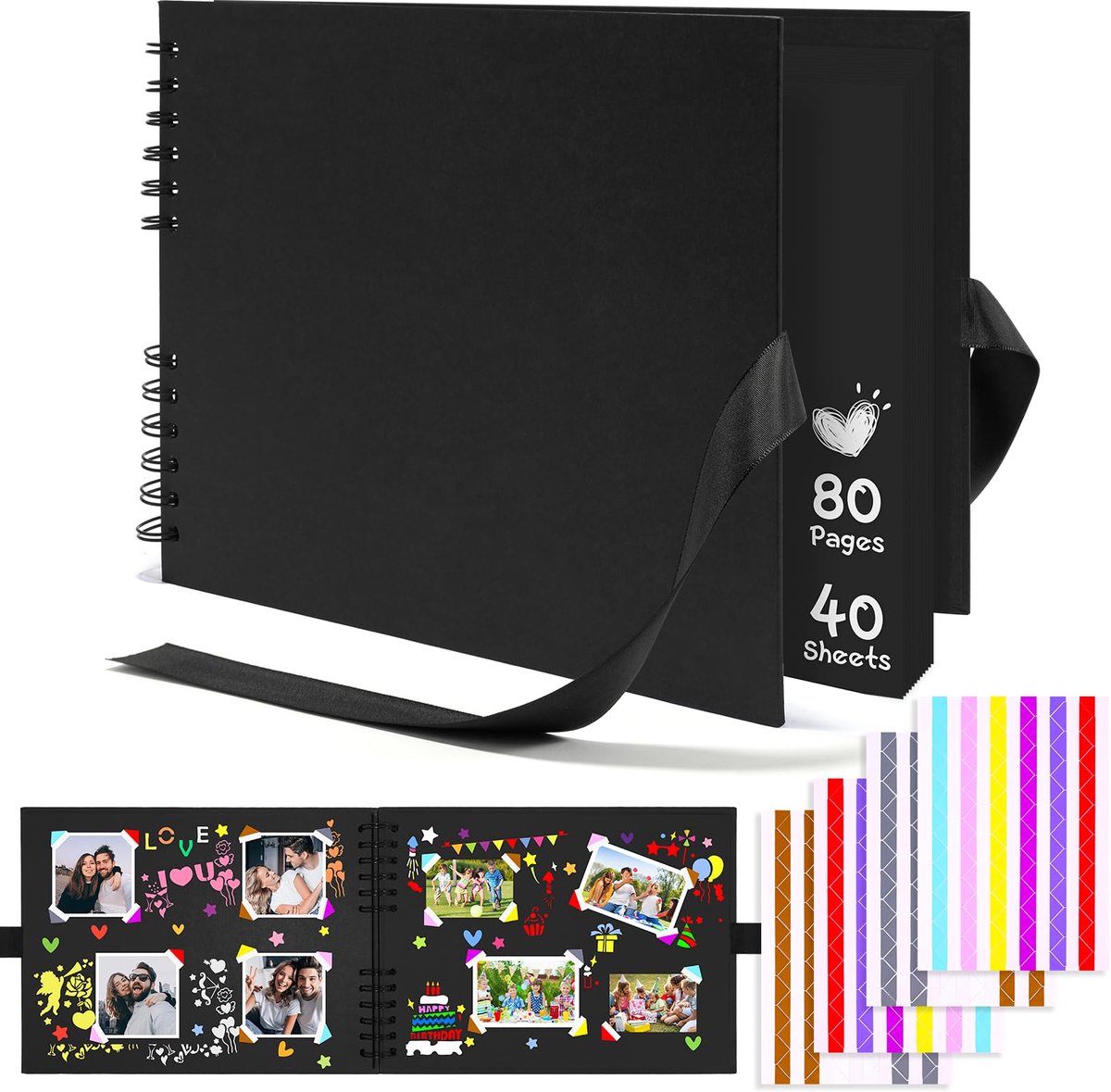 Dailygoods - Scrapbook met 80 pagina's en Fotohoeken voor Creatieve Herinneringen