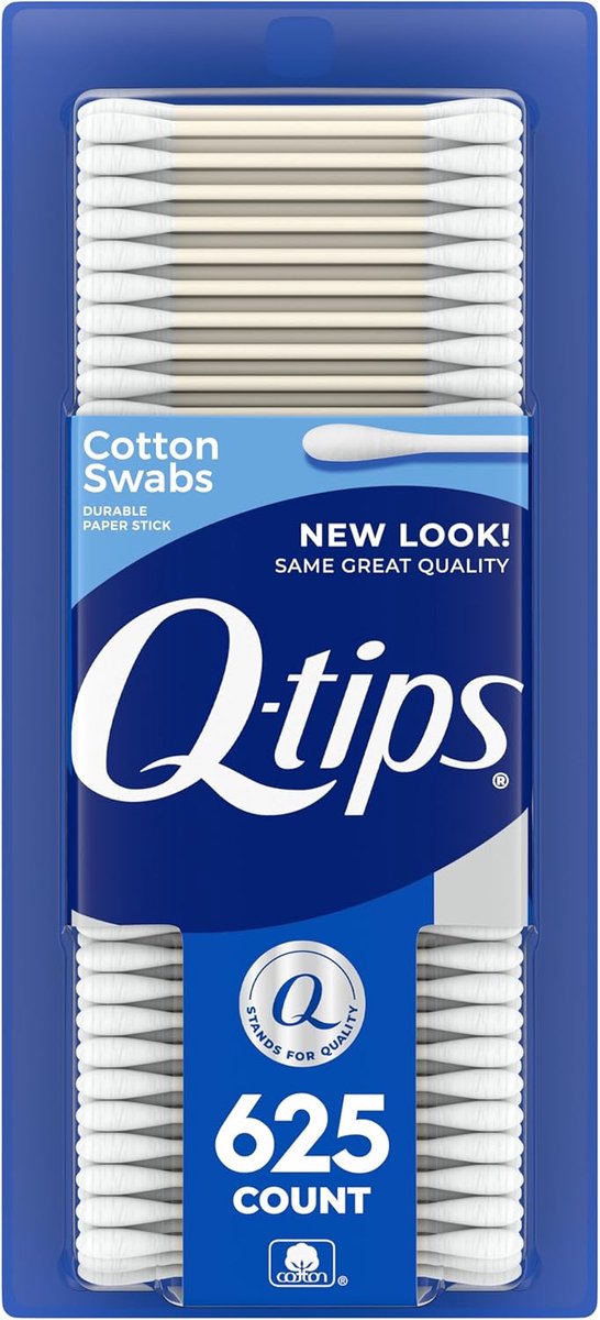 SnelShoppen - Q-tips Wattenstaafjes, 625 Stuks - 100% Katoen, Duurzame Papieren Sticks - Perfect voor Hygiëne, Schoonmaak, Cosmetica, Oren en Meer