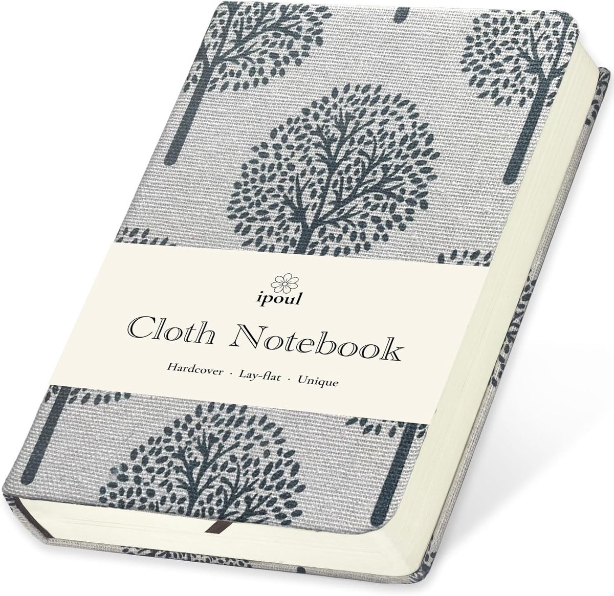 SnelShoppen - Linen Diary Pocket Notebook A6 10x15cm Hard Cover Flat Lay Beige The Tree of Life Lined Unlined Sketchbook Compact Notitieboek voor Idee