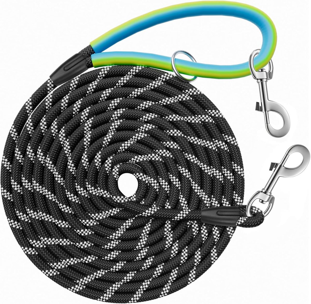 SnelShoppen - Lange Hondenlijn 5M 10M 15M 20M 30M - Reflecterende Hondenriem met 2 Draaiende Haakjes en Zacht Rubber Handvat - Geschikt voor Kleine, M