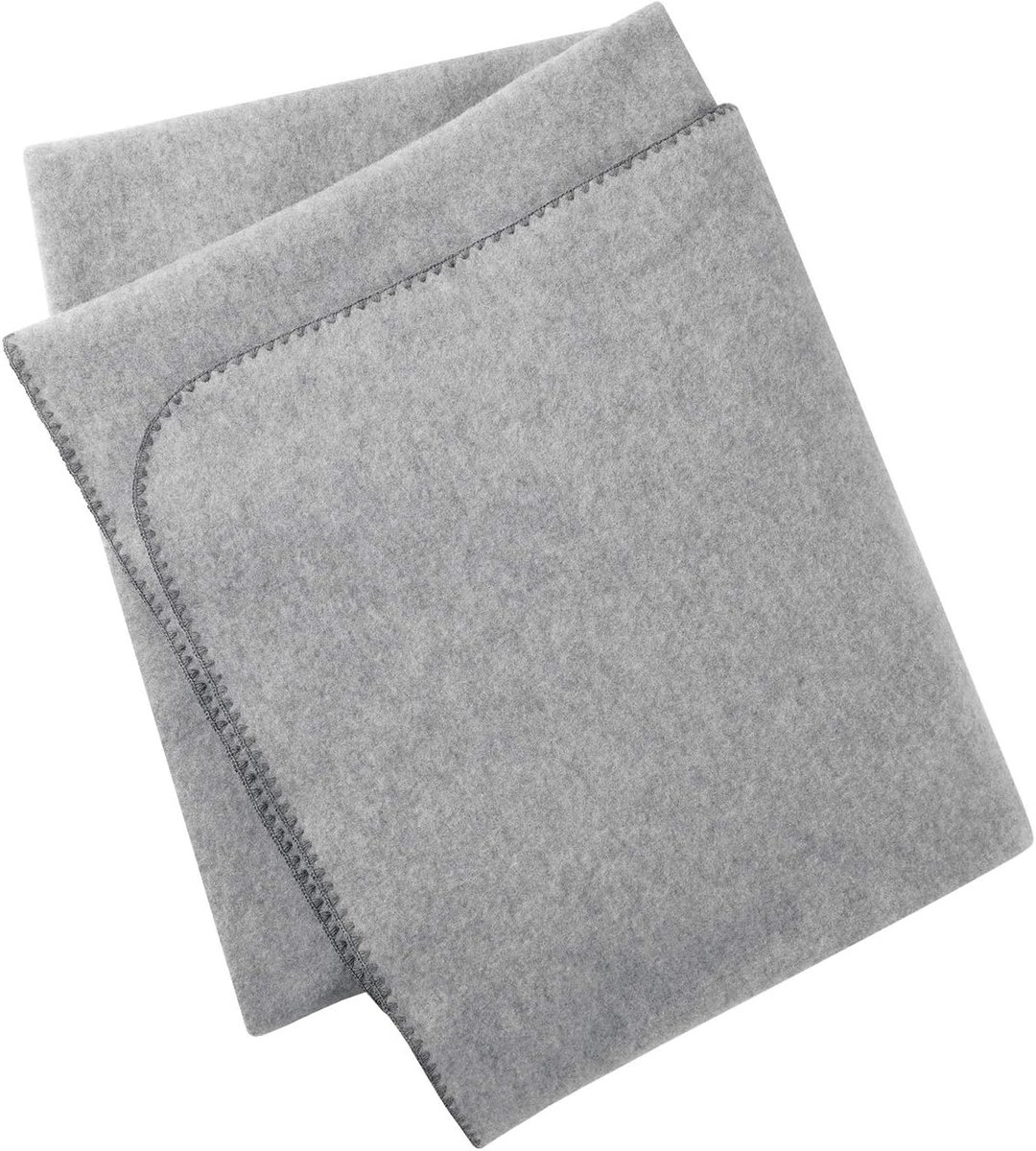 SnelShoppen - Engel Babydeken Wol Fleece Grijs Melange 80x100 cm, 100% Merinowol, Natuurlijk Textiel, Mulesing-Vrij, Perfect voor Kinderen en Baby's