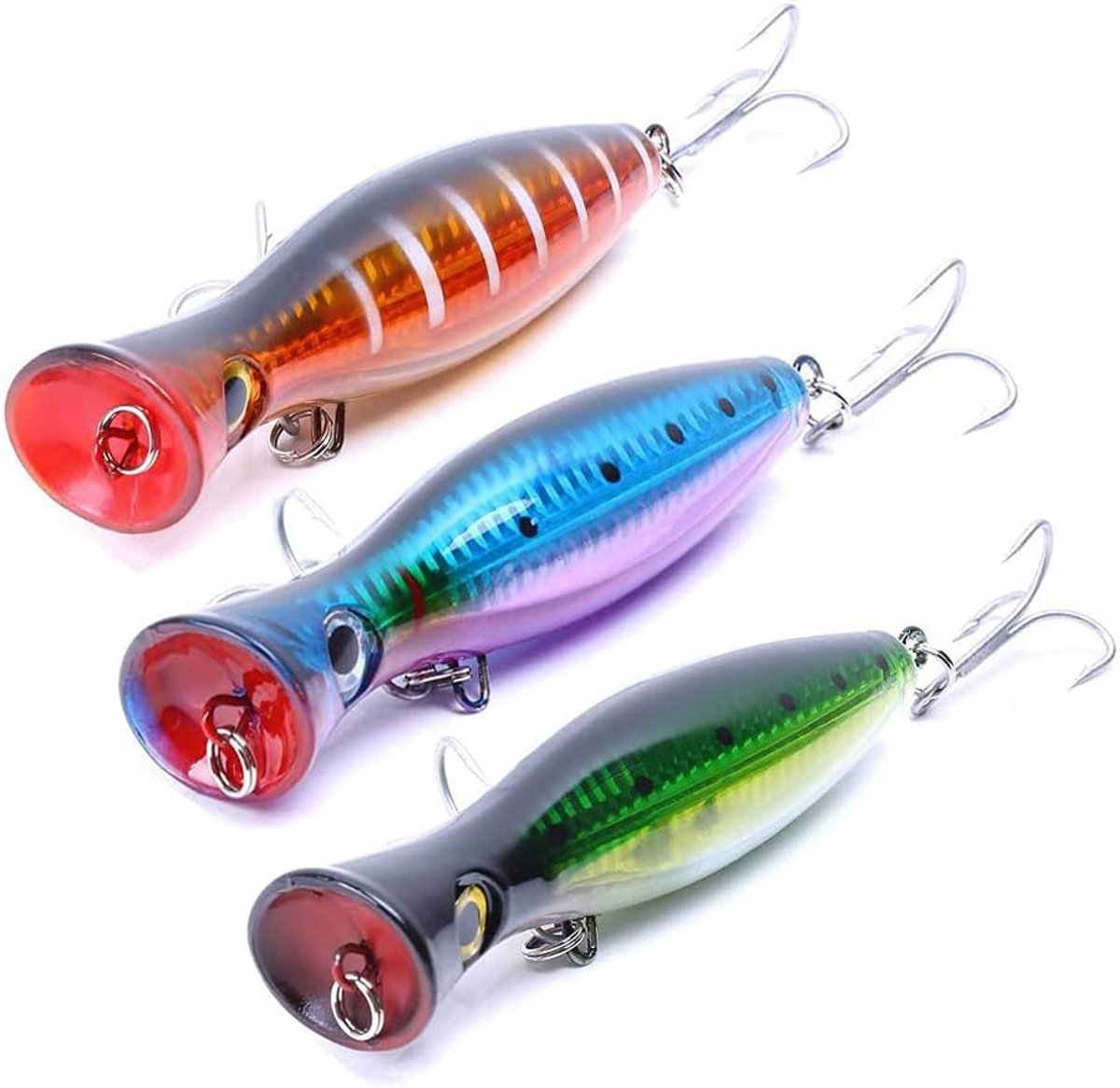 SnelShoppen - Floating Bait Popper Topwater Vissen Lure - Kunstmatige Hard Lures voor Zeevisserij, Zee Baars, Snoek, Snoekbaars, Tonijn, Barracuda en