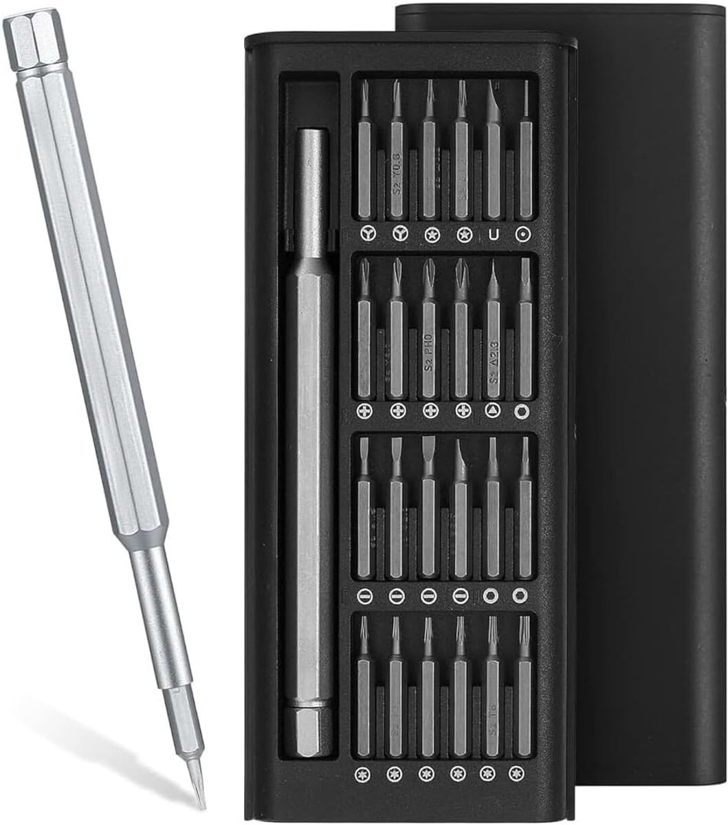 SnelShoppen - 24-in-1 Schroevendraaierset, Mini Precisie Schroevendraaiers, Magnetisch Gereedschap voor Mobiele Telefoons, Tablets, Computers, Brillen