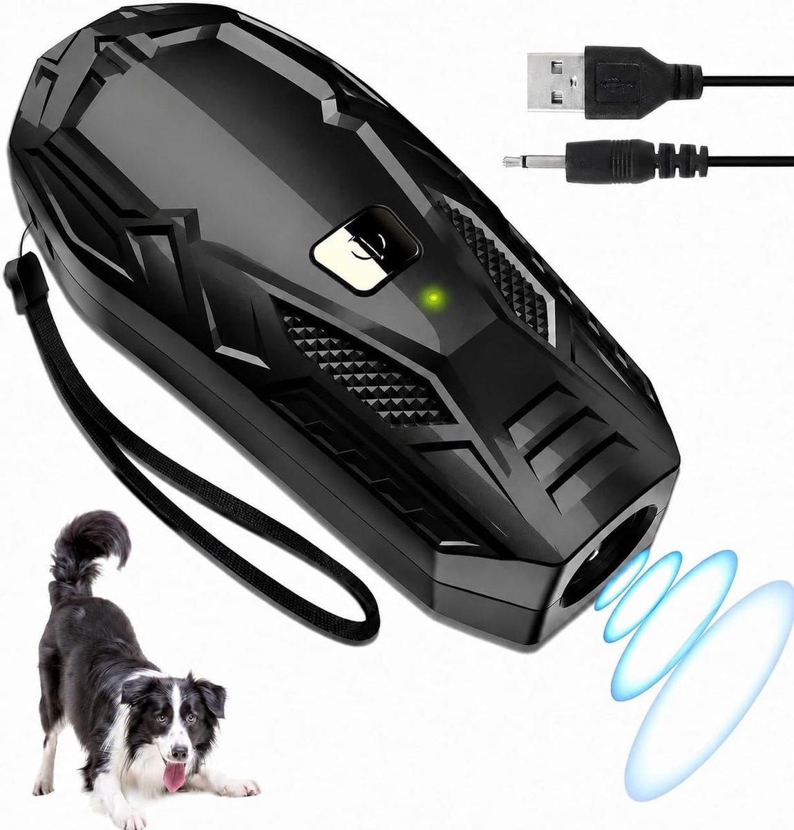 SnelShoppen - Draagbaar Ultrasoon Anti-Blafapparaat voor Honden - Effectieve Training binnen en buiten - Dubbele Frequentie - Veilig en Effectief - Br