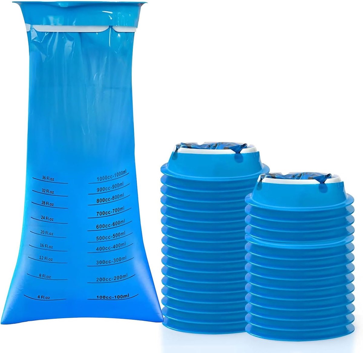 SnelShoppen - Pack van 30 Draagbare Braakzakken, 1000ml, Hoge Dichtheid, Waterdichte Braakzakken, Praktisch voor Auto, Reizen, Volwassenen, Kinderen,
