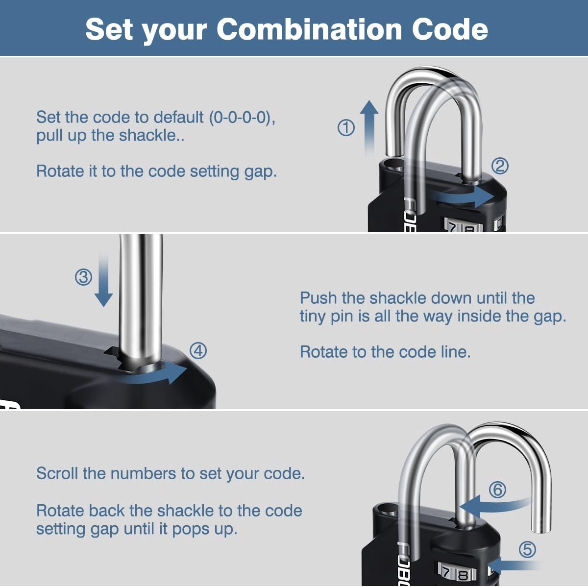 SnelShoppen - 4 Digit Combinatieslot voor Buiten, Waterdicht en Instelbaar, Ideaal voor Gym Lockers, School Lockers, Gereedschapskisten, Barn Hasp, Zw