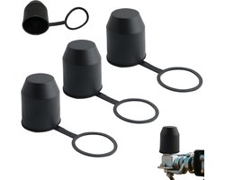 SnelShoppen - Pack van 3 Towbar Beschermcovers - Waterdichte Trekhaak Hoezen voor Voertuigen en Caravans - Zwart - Voor Standaard Trekhaak