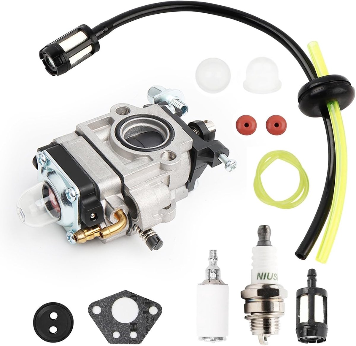 SnelShoppen - Carburetor voor Bosmaaier, Vervangende Carburetor Kit met Seal, Hoogwaardige Aluminium, Geschikt voor 52 cc, 49 cc, 43 cc Motoren, Ideaa
