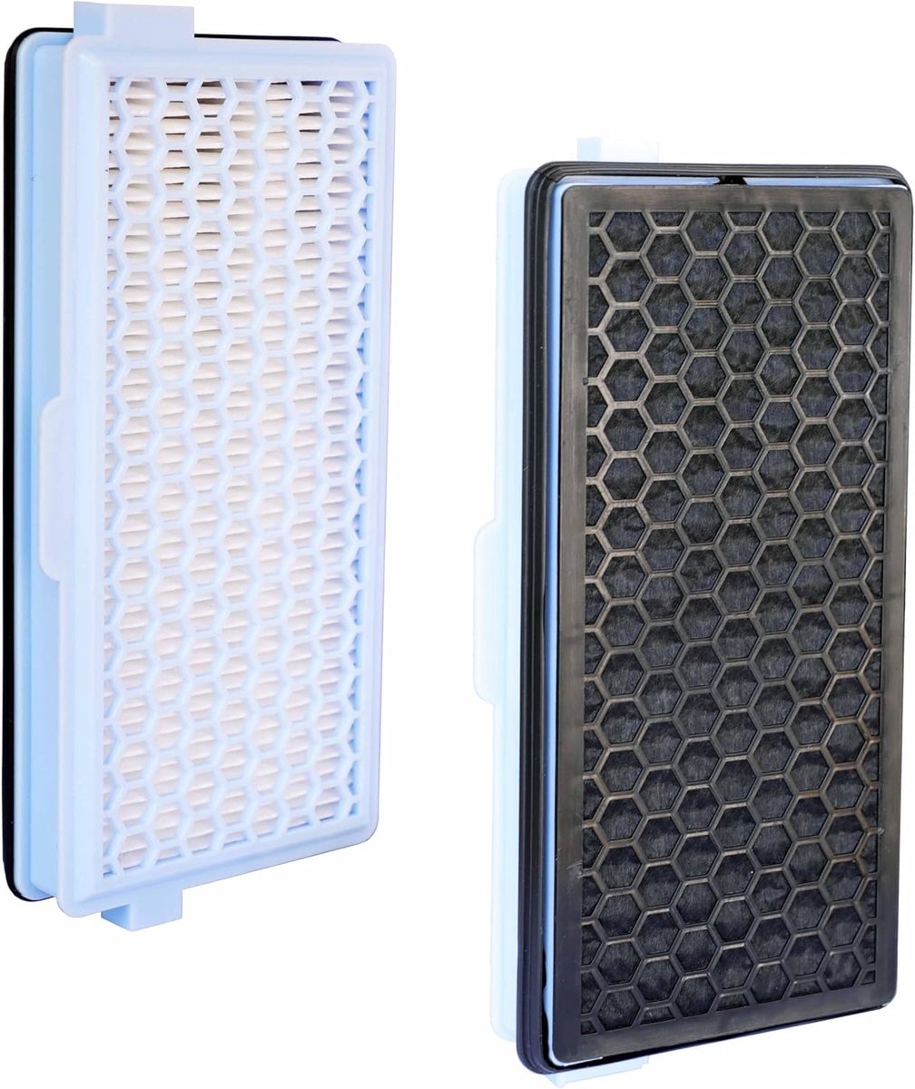 SnelShoppen - 2 stuks HEPA-filters voor stofzuiger, vervangingsfilters voor Miele Compact C1 C2 Complete C2 C3 S8340, optimale filtratie, allergieën v