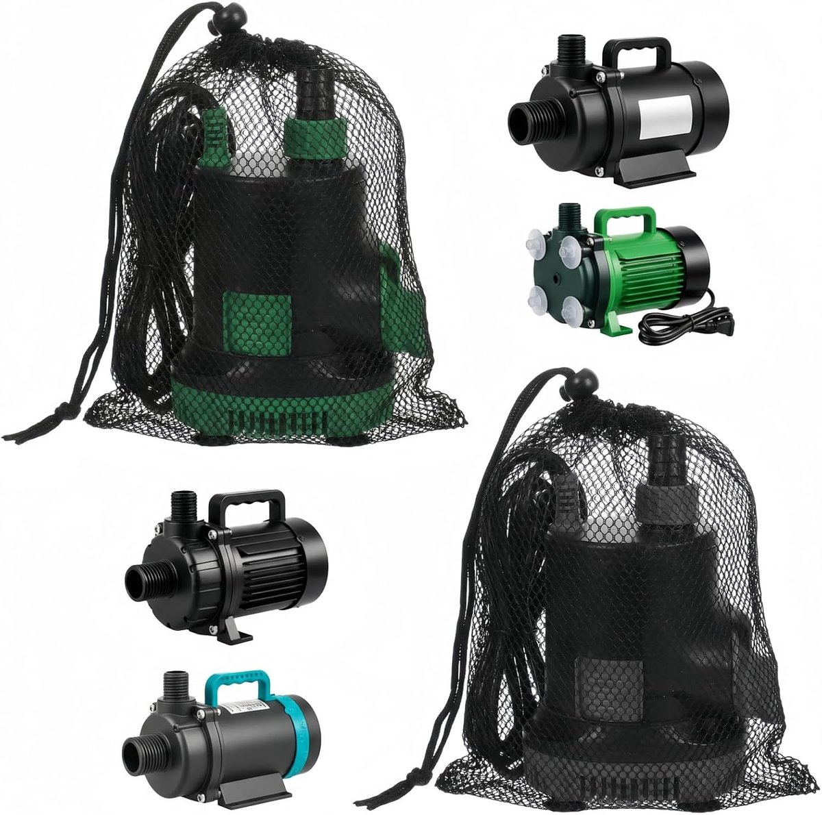 SnelShoppen - Lysjoy Pump Bag - 2x Pump Filter, 45x45 cm Mesh Bag voor Camping, Tuin, Keuken, Feest, Waterfilter, Handig en Duurzaam