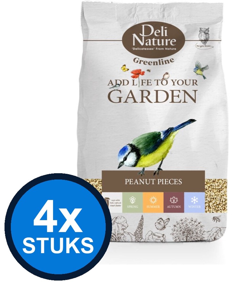 4x Deli Nature - Greenline peanut pieces 850gr