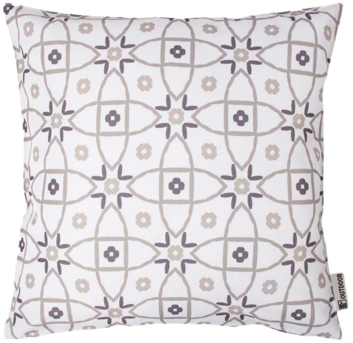 Mila Outdoor taupe/grey Cushion 47 cm x 47 cm