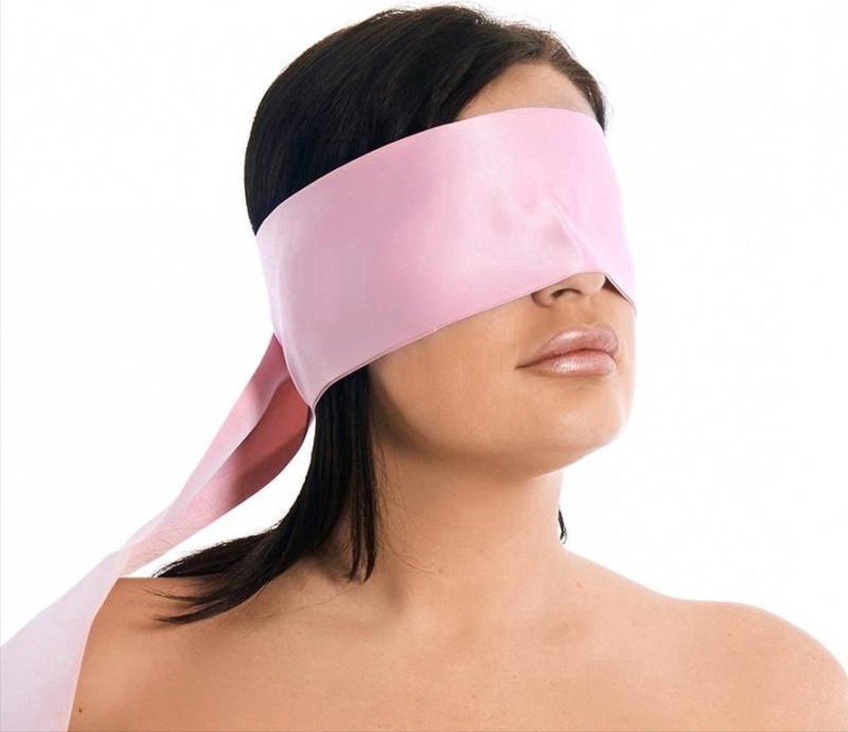 *** Bondage Blinddoek - Roze - 150 cm x 10 cm - Nylon - Bdsm - Plagen Stout - van Heble® ***