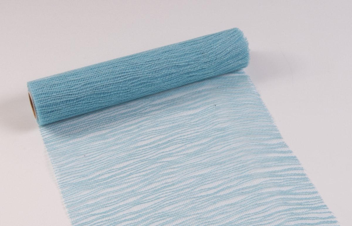 Wave Tafelband aqua 53cmx9,1mtr (rolled)