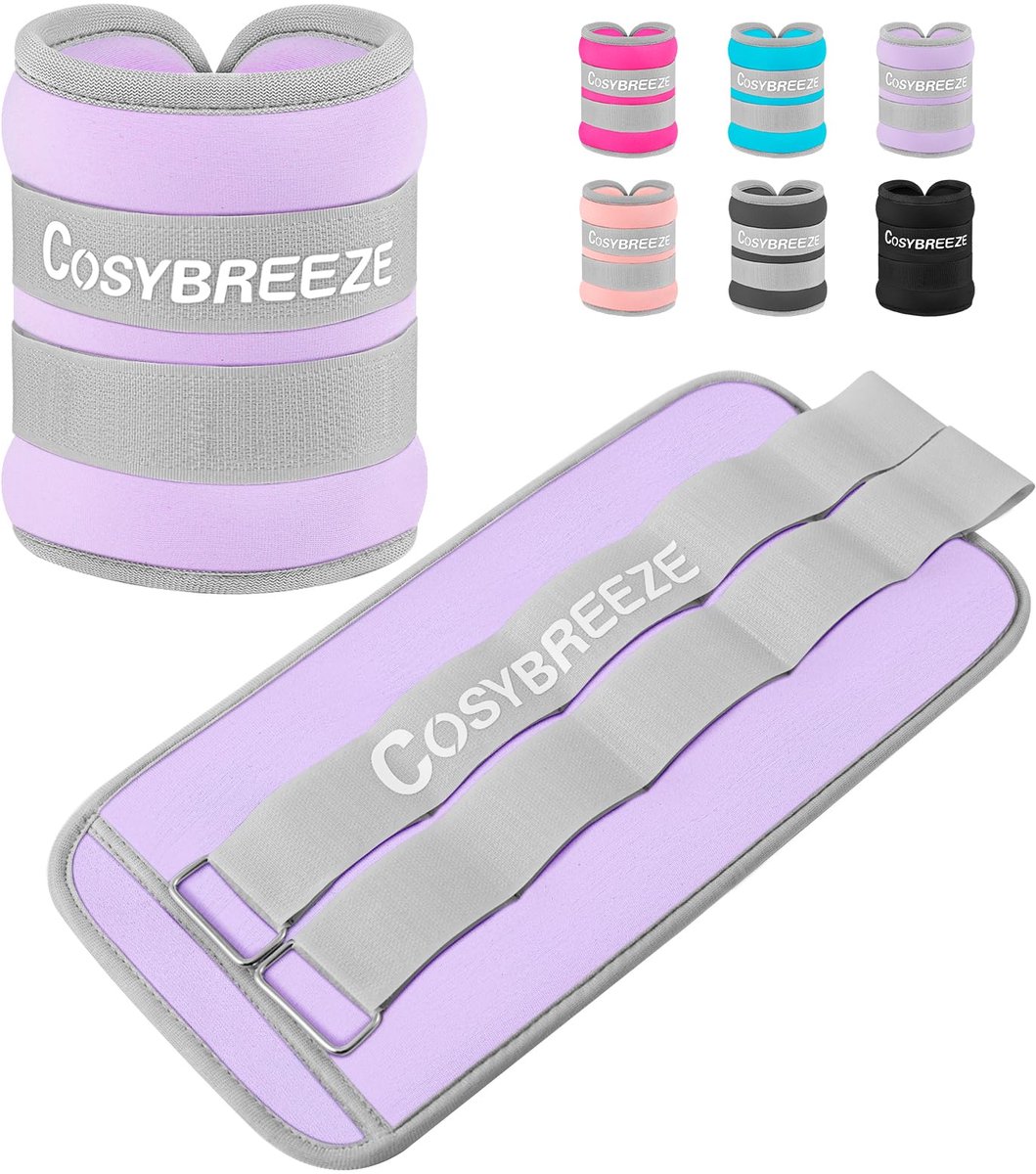 SnelShoppen - Cosybreeze Enkelgewichten 8 KG - 1 Paar Pols Gewichten, Been Gewichten voor Dames en Heren - Lichtpaars voor Wandelen, Hardlopen, Joggen