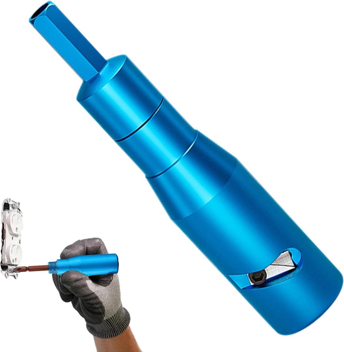 Elektrische striptang - Automatisch gereedschap - Draden strippen - Compact en robuust - 2.4 x 2.4 x 1 cm - Blauw