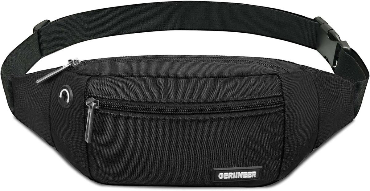 SnelShoppen - Bumbags Heuptas voor Dames en Heren - Waterdichte Unisex Heupzak met 30cm Verlengde Band en Koptelefoonpoort - Perfect voor Hond Wandele