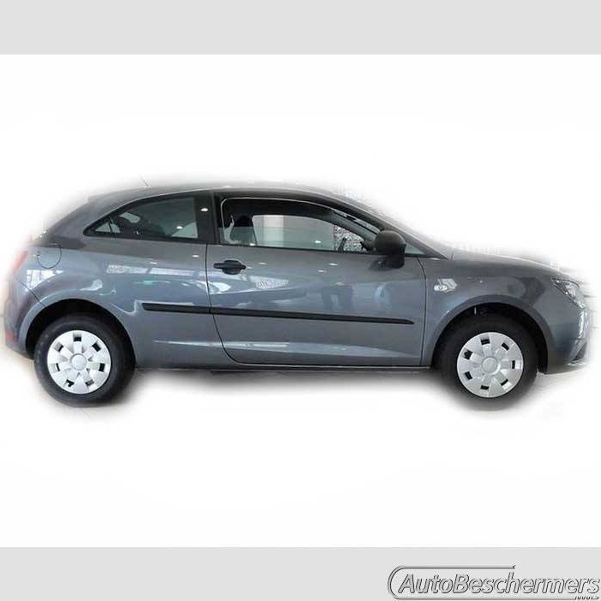 Stootlijsten set zwart voor Seat Ibiza 3-deurs 02.2012-. De stootstrips zijn zelfklevend. Set a 4 stuks (#0018)