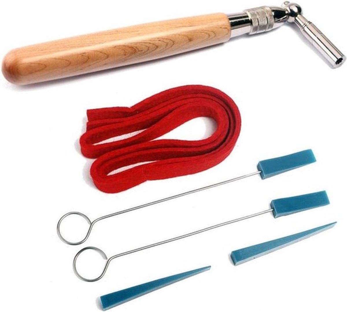 Professioneel Pianostemgereedschap Set | 6-delig | Stemhamer, Tuithout, Tuinsklier
