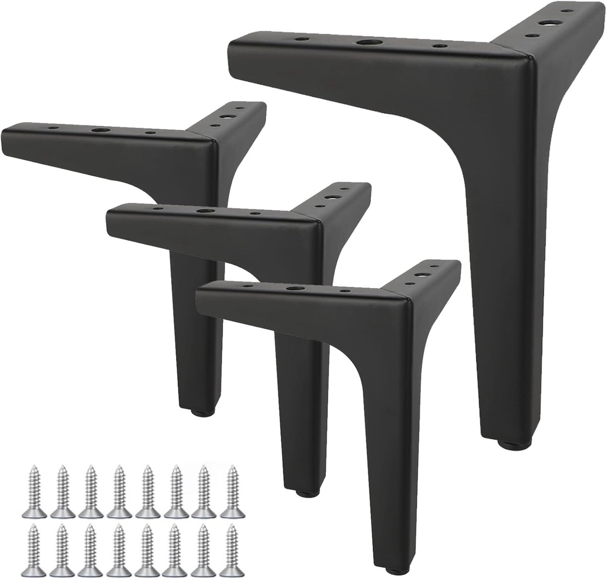 SnelShoppen - Triangle Furniture Legs 13 cm - Sterke Metalen Meubelpoten voor Sofa, Stoel, Tafel, Bed, TV-kast, Zijden Tafel, 800 kg Draagvermogen