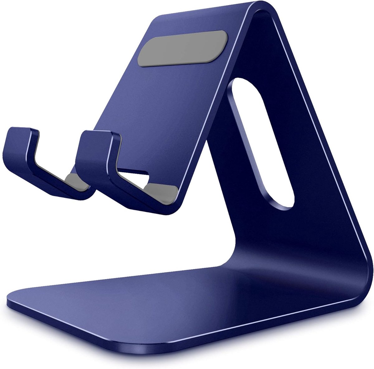 SnelShoppen - Mobiele Telefoonstandaard, Aluminium Desk Stand voor iPhone 15, 14, 13, 12, 11, Compatibel met Switch, E-readers, Universeel, Paars, Ide