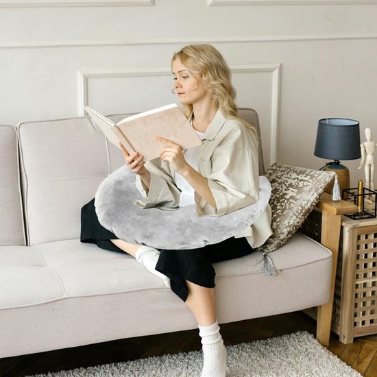 SnelShoppen - Gaming Pillow Ergonomisch Leespillow, Opblaasbare Armsteun Kussen voor Comfortabele Gaming Sessies, Grijs, Perfect voor Bed, Bank, Vloer van snelshoppen — afbeelding 2