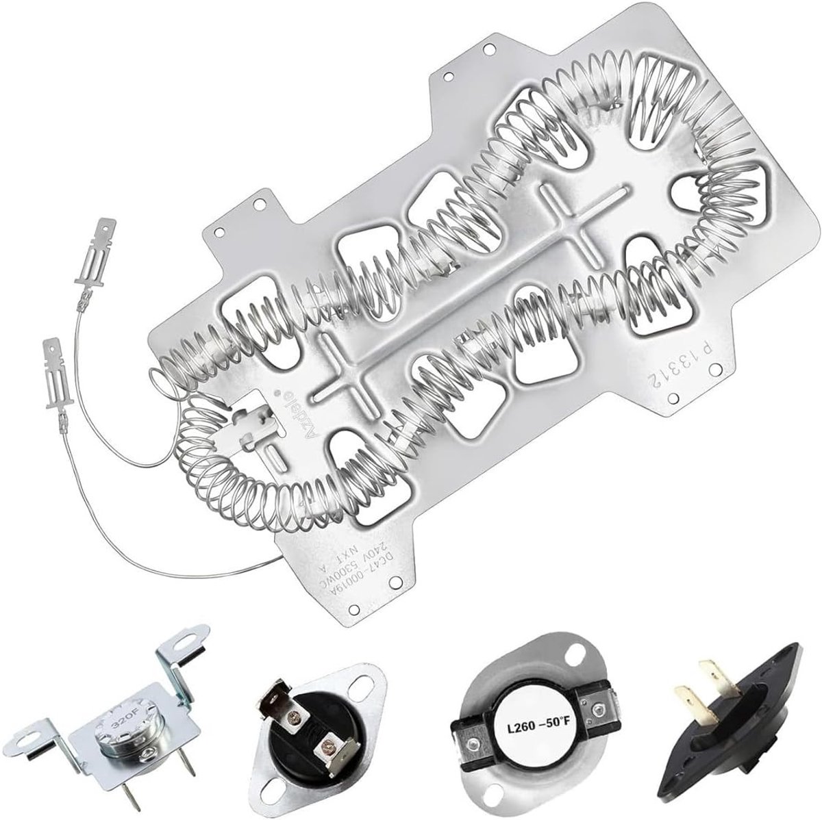 Verwarmingselement voor droger - Vervangingsonderdeel voor DVE45T3200W/A3, DVE45R6100C/A3 en meer - Betrouwbare verwarming, duurzame kwaliteit, eenvoudig te installeren