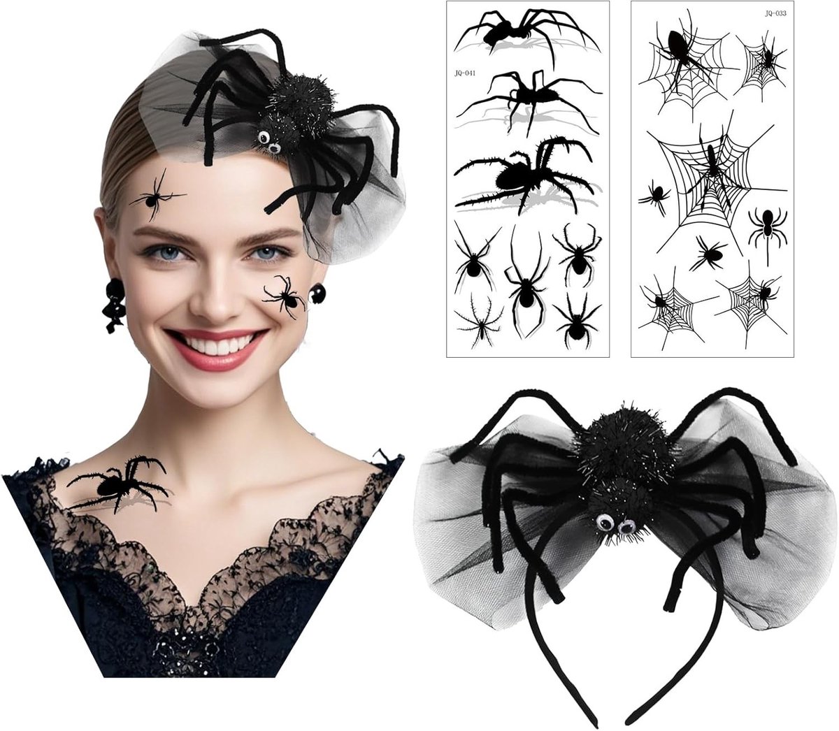 Halloween Haarband met Tatoeages - Accessoires voor Kostuums, Carnaval en Cosplay voor Vrouwen