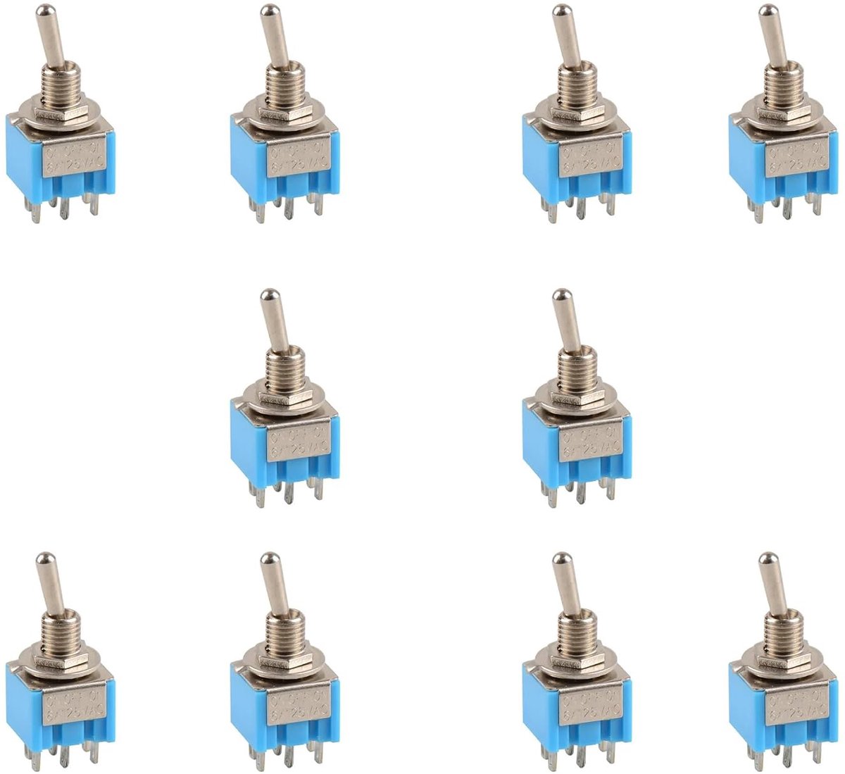 Rocker Switch 6 Pin - 3 Posities - On/Off - Voor paneelmontage toepassingen - ShopVlot