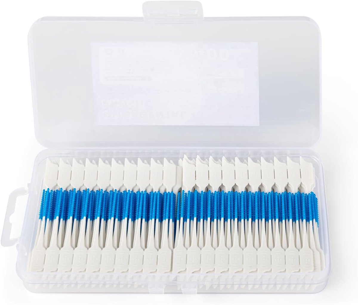Interdentale borstels en flos picks set - 400 stuks - blauwe siliconen - 2-in-1 ontwerp voor beugels - ShopVlot