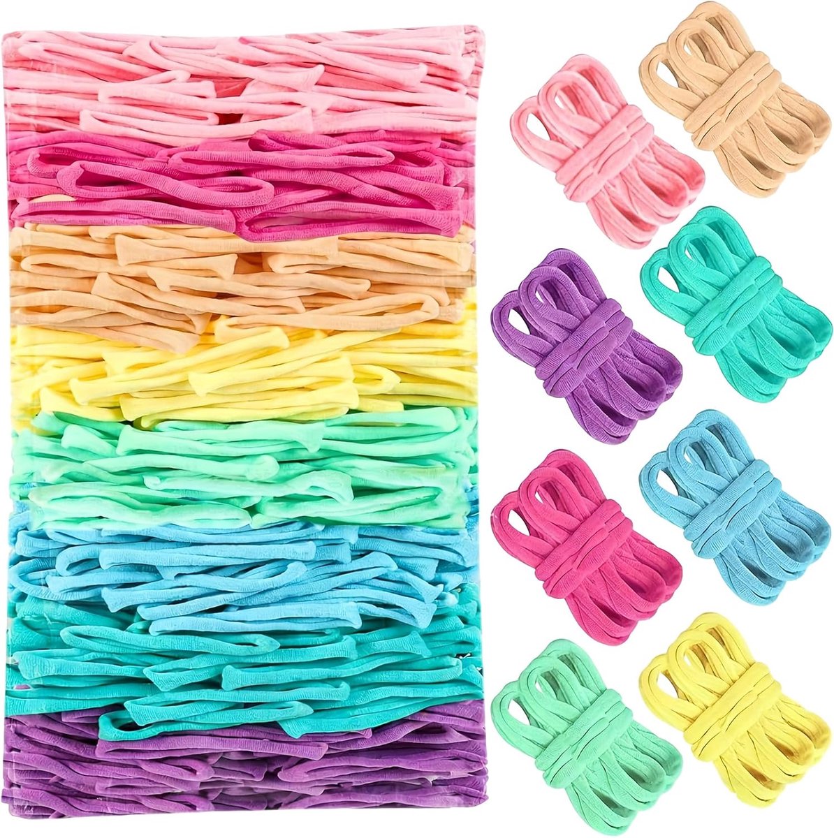 weefgetouw lussen 800 stuks - elastisch - 8 kleuren - ideaal voor creatieve projecten - ShopVlot