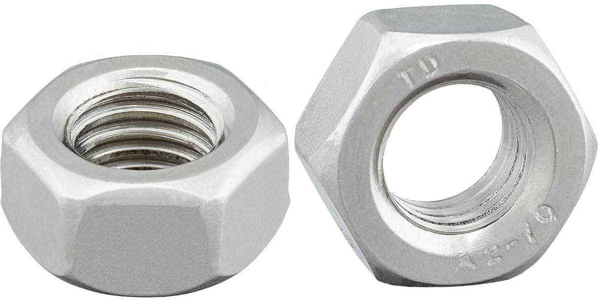 Hexmoer M5 - RVS A2 V2A - DIN 934/ISO 4032 - Geschikt voor diverse toepassingen - ShopVlot