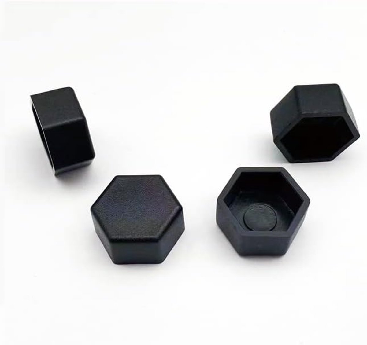 Beschermkap voor moeren M5 M6 M8 M10 M12 M16 - Set van 100 stuks - Zwart - Eenvoudig te bevestigen - ShopVlot