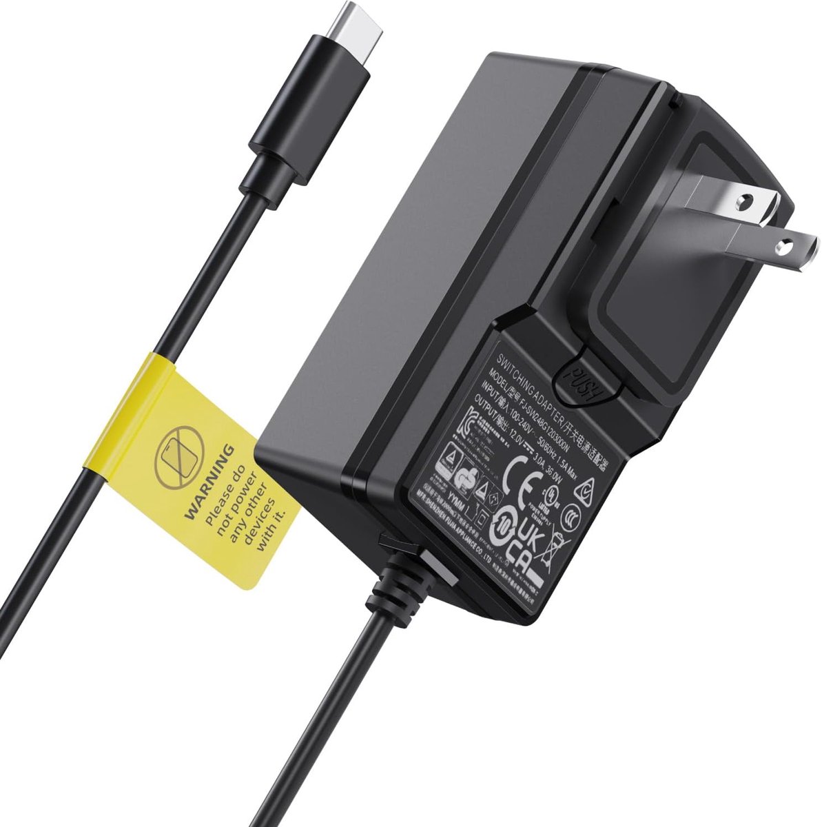Power adapter 12V 3A - USB-C poort - NL/EU stekker - Geschikt voor Quieter2/3/4 - ShopVlot