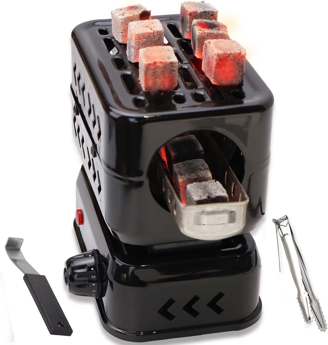 Elektrische kolenbrander 1200 W - kokosnoot kolen stove - snel opwarmend - ideaal voor barbecue - ShopVlot