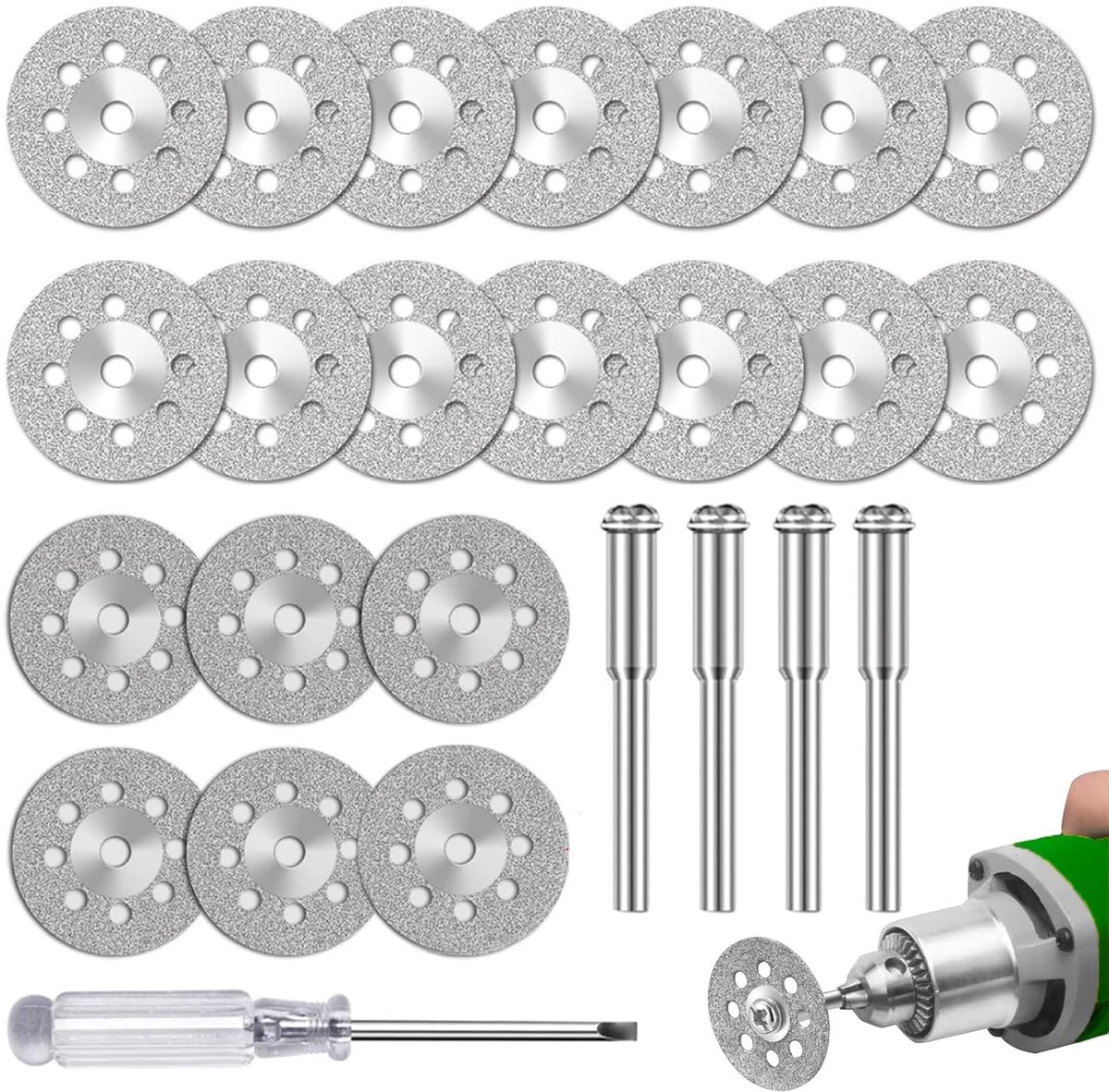 Snijdiscussenset 22 mm - Diamant - Voor steen, glas en tegels - Ideaal voor precisiewerk - ShopVlot