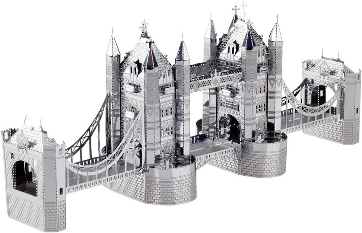 3D metalen modelbouwset - Londense Tower Bridge - eenvoudig te monteren - urenlang plezier met vrienden - ShopVlot