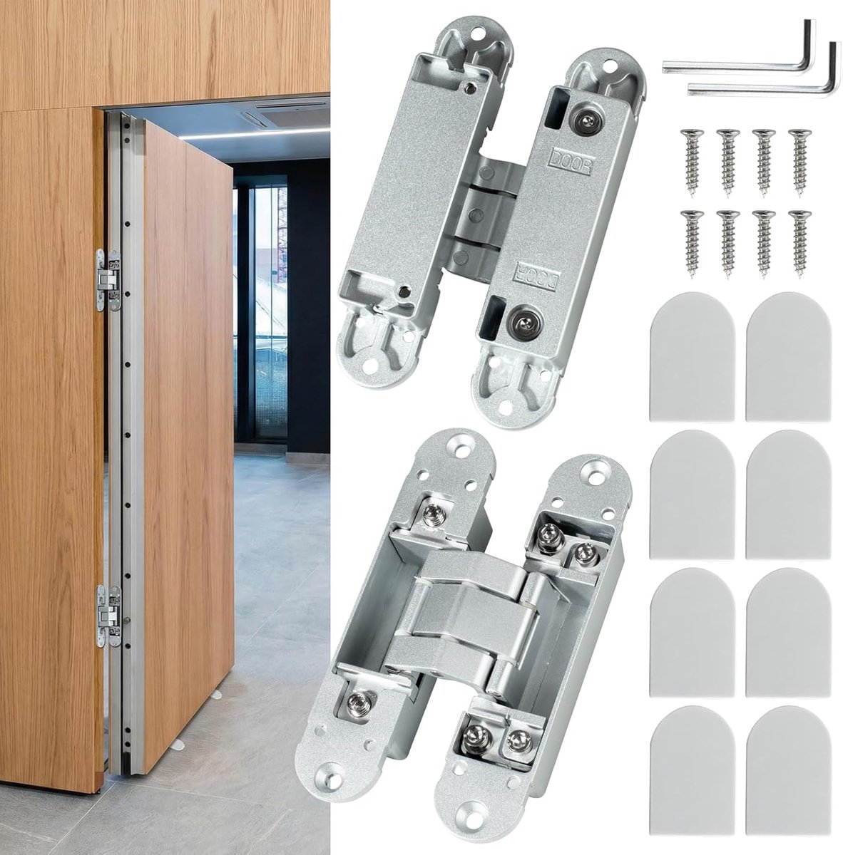 Verborgen deurscharnieren 17,8 cm - 3D verstelbare scharnieren - 180 graden draaibaar - perfect voor houten deuren - ShopVlot