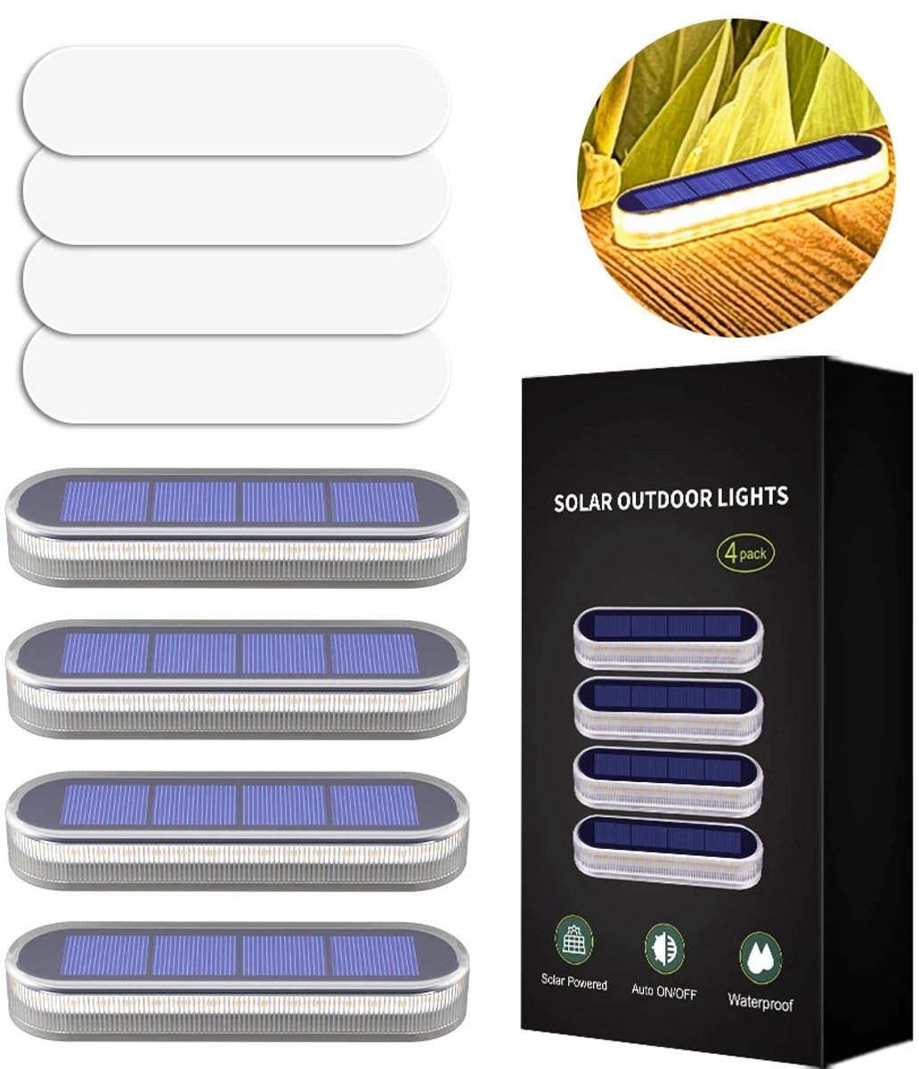 NextNovaDeals Zonnen dekverlichting - Buiten verlichting - LED trapverlichting - Solar - IP68 waterdicht - Automatisch aan/uit