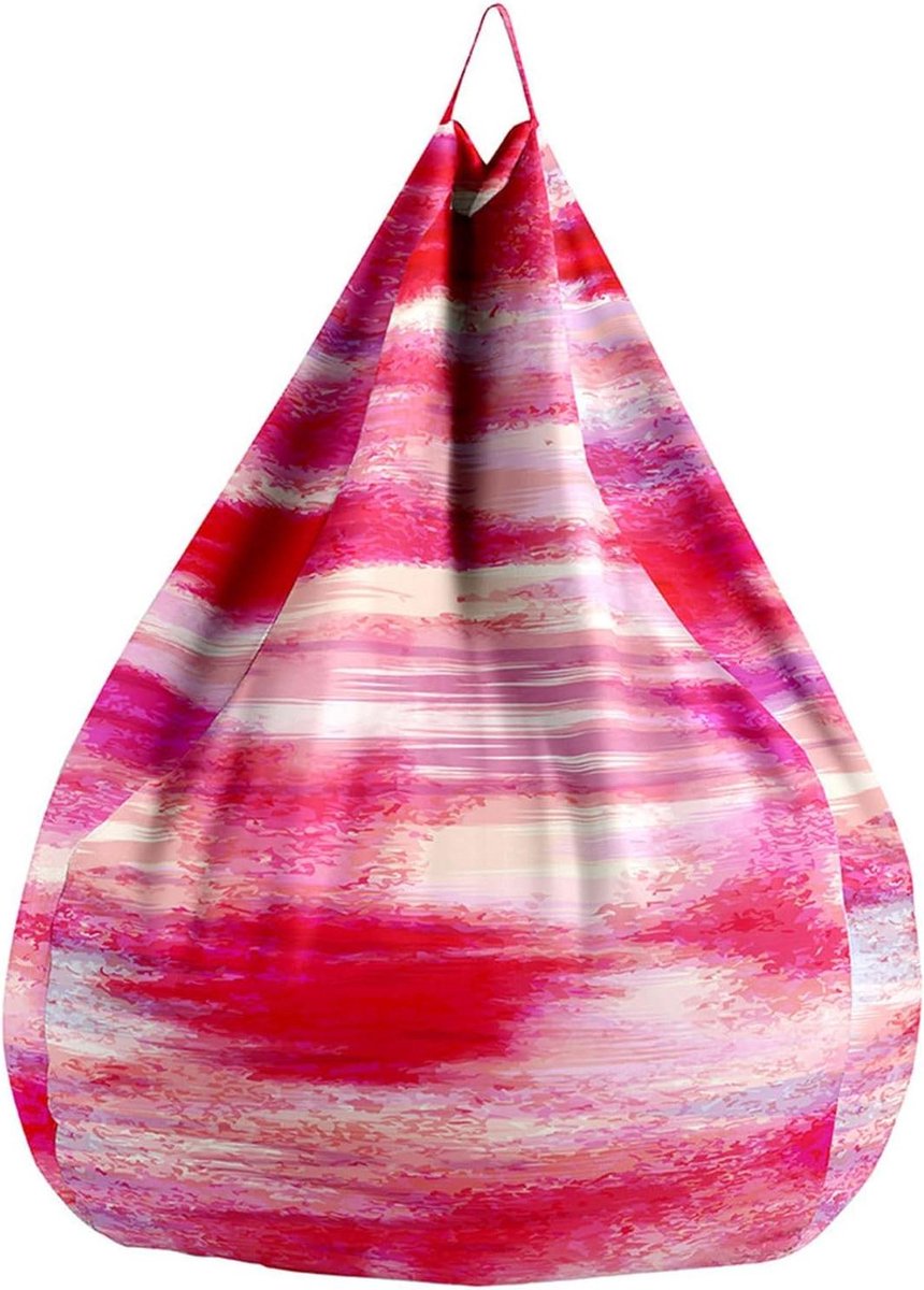 Zitzakhoezen - Luie bank hoes - Speelgoed opbergen - Tie Dye Stijl - 90 x 110 cm - Roze