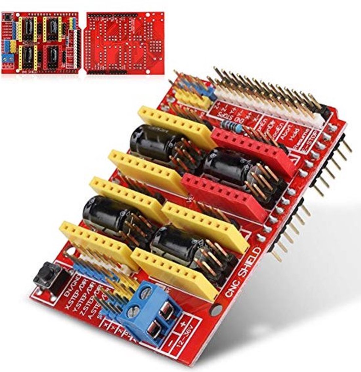 CNC-graveerschild Uitbreidingskaart + stappenmotoraandrijving DRV8825 + 3D-printeraccessoires Koellichaam voor V3-gravure, PWM-spil en richtingspin