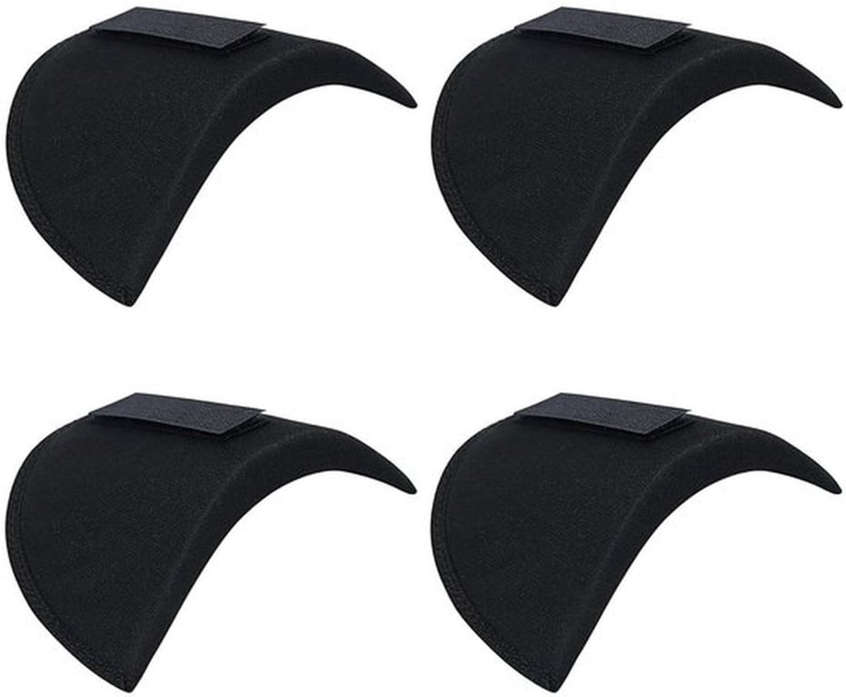 2 Pairs Schoudervullingen, 1.5cm Verwijderbare Spons Schoudervullingen Zonder Naaien, Blazer Pak Kleding Spons Liner Verdikte Invoegtoepassing Kledingaccessoires (Zwart)